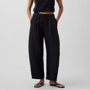 GAP Cotton Gauze Easy Barrel Pants